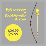 PYTHON Bow with Matching Gold Metallic Arrow