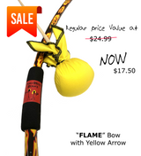 Fall Sale FLAME Bow with matching YELLOW ARROW