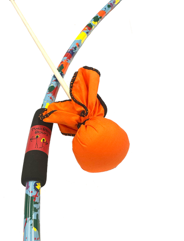 Paint Splatter Bow with Orange Arrow